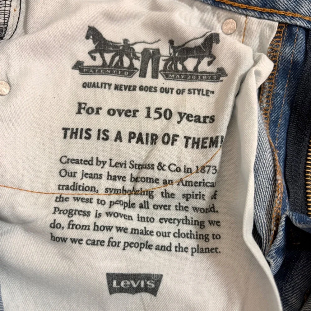 Levis 505 Jeans Regular Fit Straight Leg Mens 31x32 Blue Medium Wash 100% Cotton
